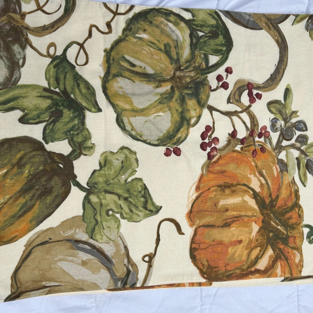 Pottery Barn “Watercolor Pumpkin”  Table Runner
